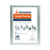 Announce A4 Silver Snap Frame